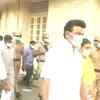 Chennai: DMK president MK Stalin casts his vote at Siet College, Teynampet