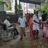 Voters at a booth in Kozhikode South constituency where the Indian Union Muslim League's Noorbina Rasheedb is taking on Ahammad Devarkovil of the Indian National League.