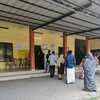 Visual from a polling booth at Kalamassery GHSS in Kalamassery.