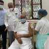 Nationalist Congress Party president Sharad Pawar takes the second dose of Covid-19 vaccine