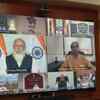 Maharashtra CM Uddhav Thackeray and Bihar CM Nitish Kumar attend the meeting of Chief Ministers with PM Narendra Modi on the Covid-19 situation in the country