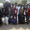 People wait for train at LTT