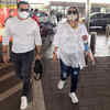 Article image for: Govinda and wife <i class="tbold">sunita ahuja</i> get papped at Mumbai airport