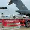 IAF's C-17 aircraft arrived at Singapore's Changi International Airport today to load 4 containers of cryogenic oxygen tanks. The aircraft will offload these containers at Panagarh airbase by today evening.