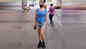 Payal Ghosh was seen out for a walk in her neighbourhood on the weekend