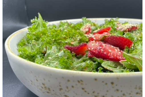 Kale and strawberry salad