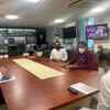 Maharashtra deputy chief minister Ajit Pawar reviews cyclone situation at disaster management control room in Mantralaya.