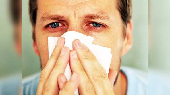 Black crusts around the nose