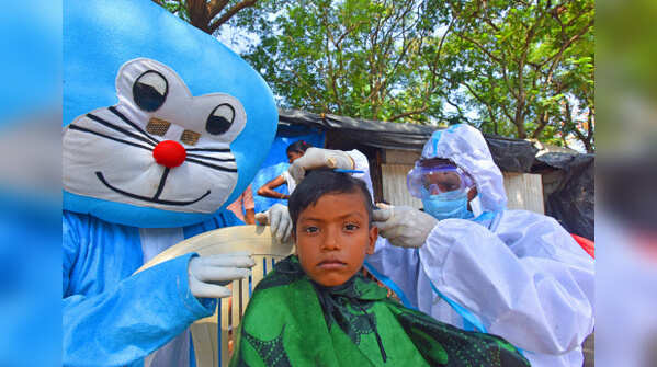 A haircut by Doraemon!