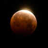 A total lunar eclipse is seen over Santa Monica Beach in Santa Monica, California, on Wednesday, May 26, 2021.