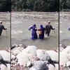Article image for: Jammu and Kashmir: Health workers cross river for Covid-19 vaccination