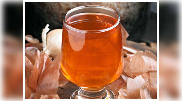 Onion tea for pain relief