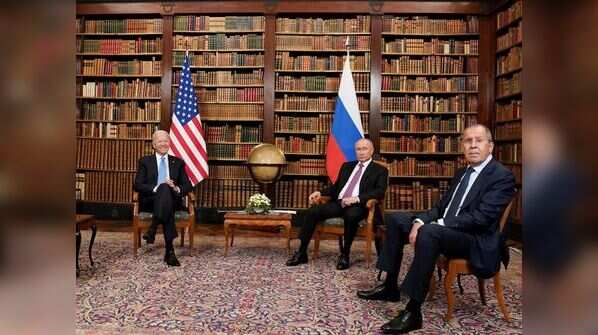 Joe Biden, Vladimir Putin and Sergei Lavrov during the summit