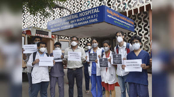 Doctors' protest in Hyderabad