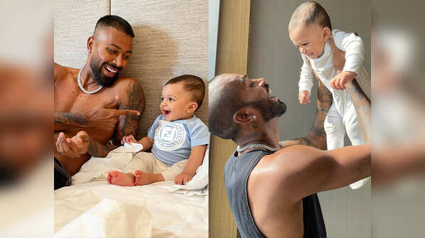 Hardik Pandya and son Agastya