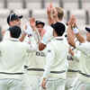 Blackcaps finally get to celebrate a wicket after over an hour and 30 minutes into the morning session