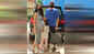 Harbhajan Singh and Geeta Basra were spotted outside a clinic in Bandra