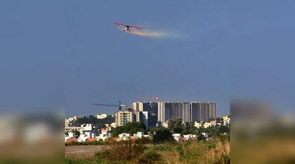 Aerial disinfectant spray