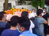 Mandira Bedi's husband and filmmaker Raj Kaushal's funeral