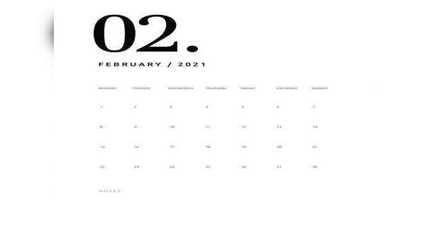 Monthly calendar