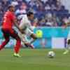 Akanji goes for an early hard tackle