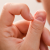 ​Dark lines present under the nails