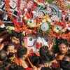 God Balabhadra being taken to chariot