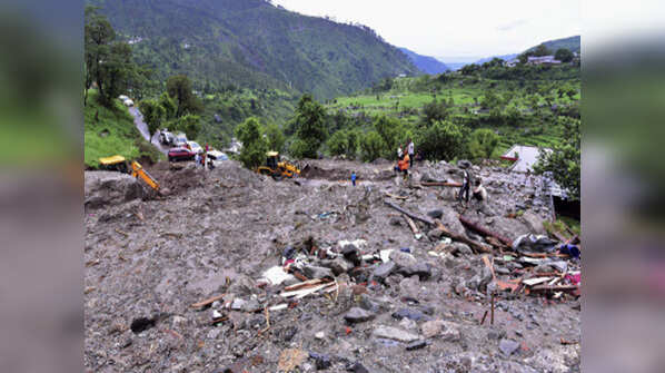 In photos: Destruction caused by flash floods in Himachal Pradesh