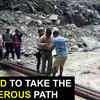 Article image for: Scary visuals: Locals risk lives to cross Kulagad ravine after bridge washed away