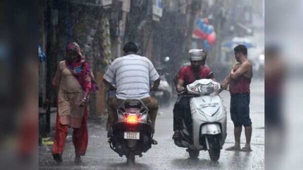 Waterlogged street in Amritsar