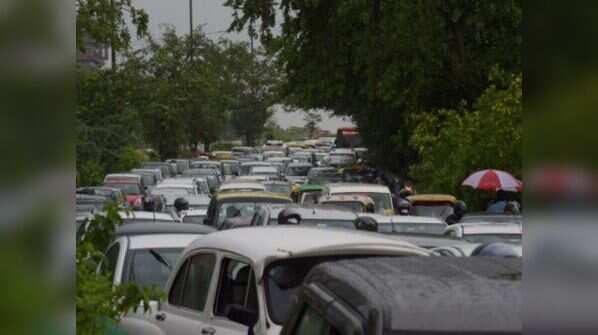 Traffic jam in Delhi