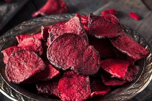 Baked Beetrot Chips