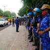 Tight security vigil near Ranjeet Singh flyover in New Delhi
