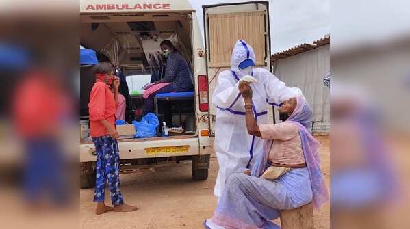 Vaccination drive in rural Bengaluru