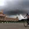 Monsoon clouds cover city