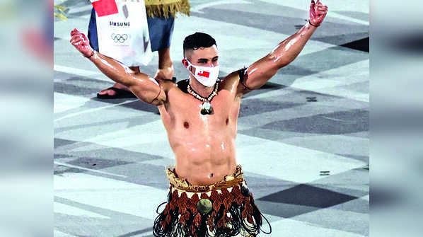 Tonga’s shirtless icon is back