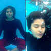 Practicing underwater meditation