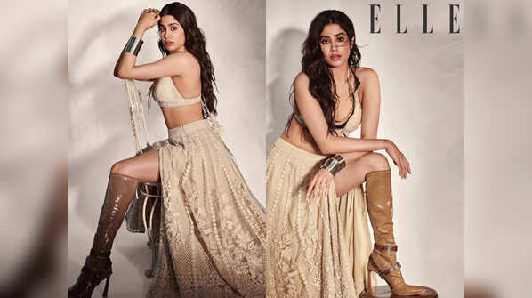 Janhi Kapoor's high slit lehenga