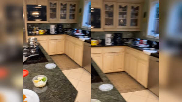 The kitchen space