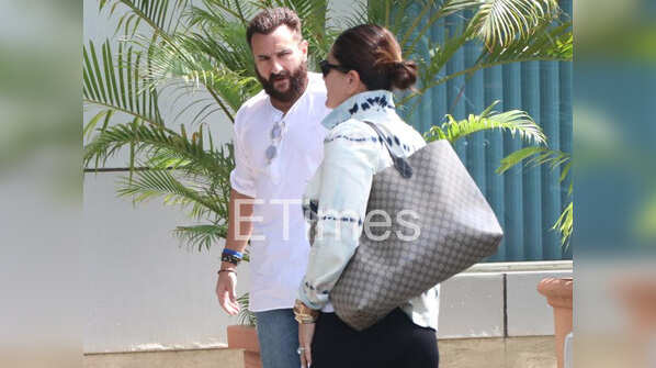 Photos: Kareena Kapoor Khan, Taimur Ali Khan, Jeh Ali Khan fly out of the city to ring in Saif Ali Khan's 51st birthday
