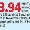 Virat Kohli's poor run