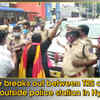 Article image for: Watch: Scuffle breaks out between TRS and BJP workers outside police station in Hyderabad