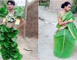 Meet Sarbajit Sarkar aka Neel Ranaut, the 'village fashion influencer' from Tripura who recreates celeb looks with leaves and flowers