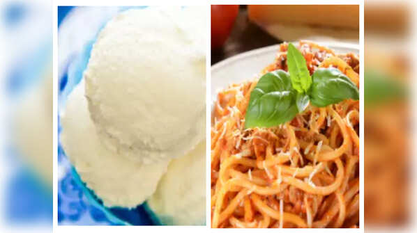 Spaghetti and Cheese Ice cream