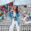 Posing touristy