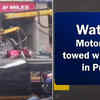 Article image for: Watch: Motorbike towed with rider in Pune