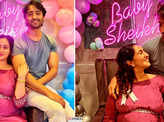 Shaheer Sheikh hosts baby shower for wife Ruchikaa Kapoor with cake and balloons