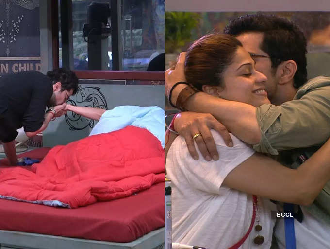 Bigg Boss OTT: Raqesh Bapat kisses Shamita Shetty, jokes he wants to sleep with her on the same bed; Top 6 moments when they got cosy | The Times of India