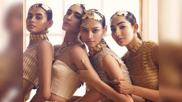 Gold filigree makeup