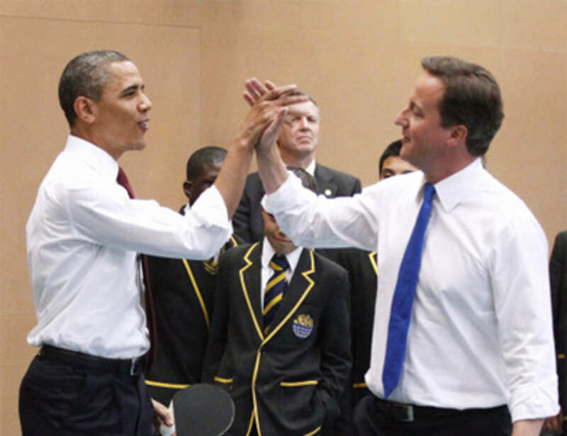 Obama-Cameron play TT!